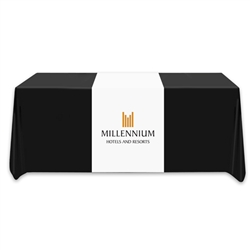 Millennium Hotel & Resorts logoed table runner. 24" x 72".