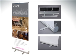 Restractable Banner and Stand, 33" x 81"  (Stand & Insert) - Hyatt Brands<br.