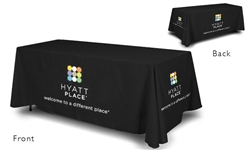 Throw style table cover for 6' banquet tables. Hyatt brands