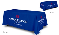 Throw style table cover for 6' banquet tables. IHG brands