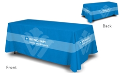 6' logoed table cover. Wyndham full logo